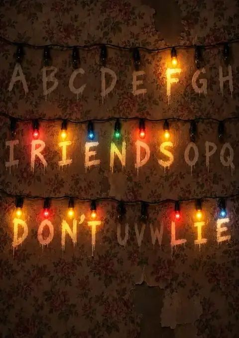 The Alphabet Wall poster, Practical light photograph