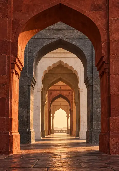 Arch After Arch poster, Photograph, sandstone & marble