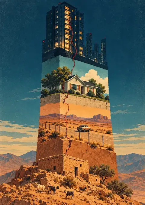 Babel poster, Vintage travel-poster lithograph