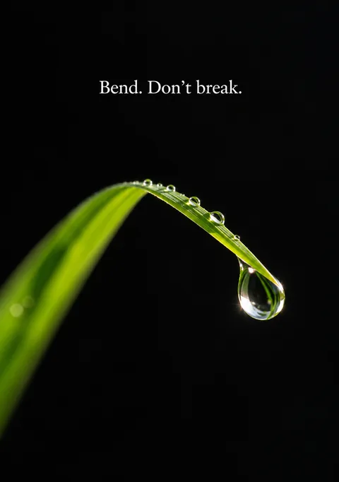 Bend. Don't Break. poster, Macro photograph