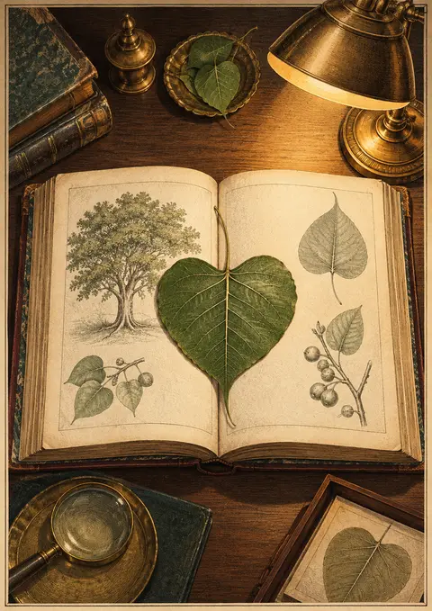 Bodhi Leaf poster, Antique still-life painting