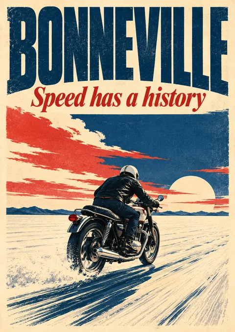 Bonneville poster, Screen print