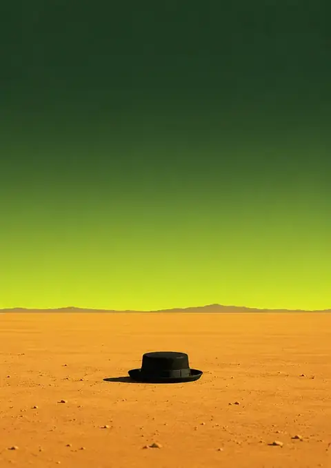 Breaking Bad poster, Flat gradient, acid green & sand
