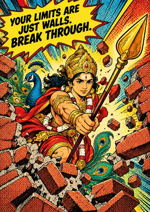 Break Through poster, Pop-art comic