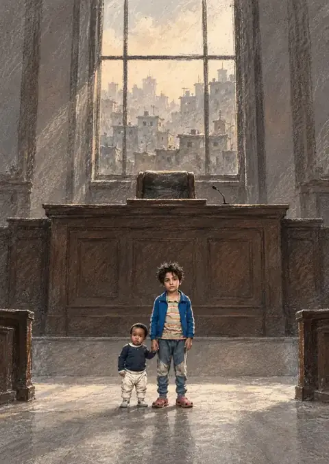 Capernaum poster, Chalk pastel on toned paper