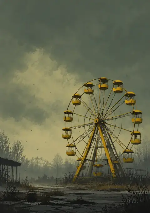 Chernobyl poster, Muted gouache