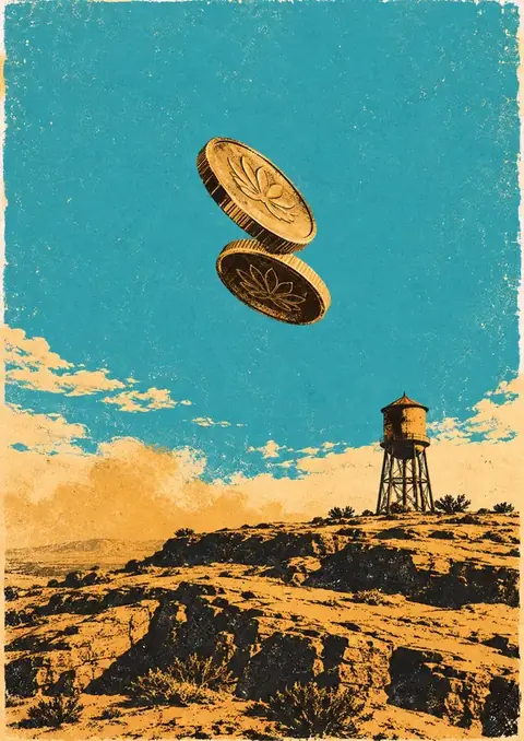 The Coin Toss poster, Retro screen-print