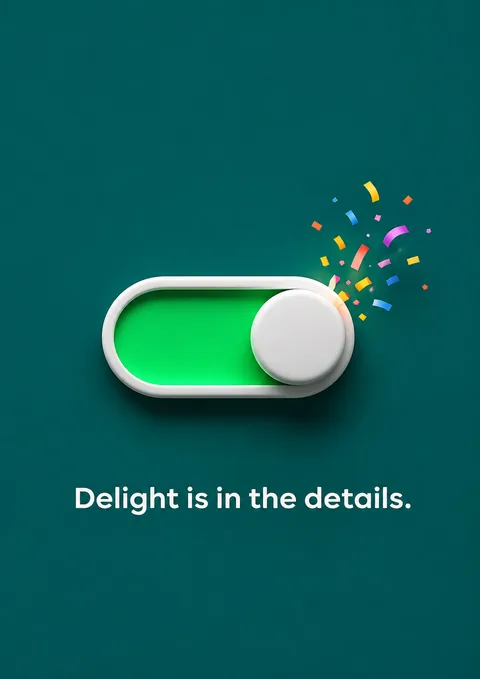 Delight Is in the Details poster, 3D render