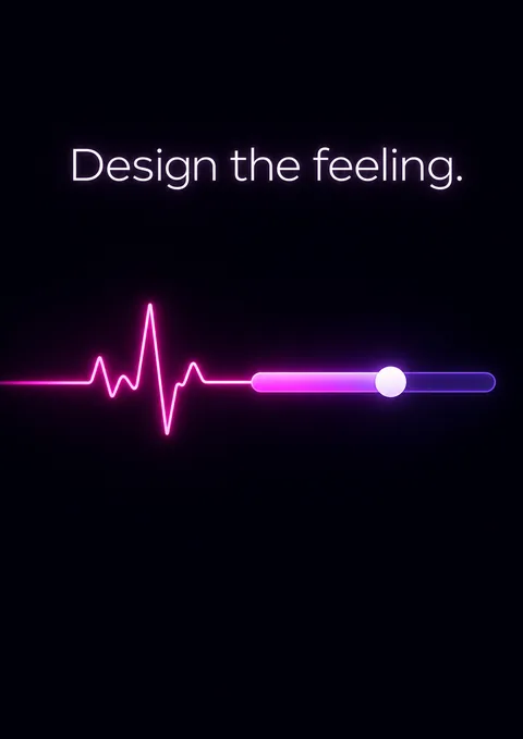Design the Feeling poster, Neon line art