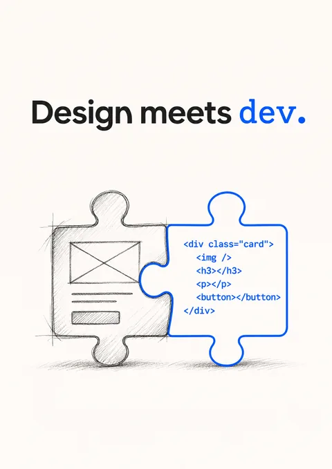 Design Meets Dev poster, Mixed-style vector