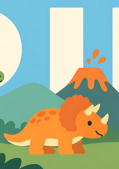 Dino Panorama · 2 of 4 poster, Wall panorama sheet
