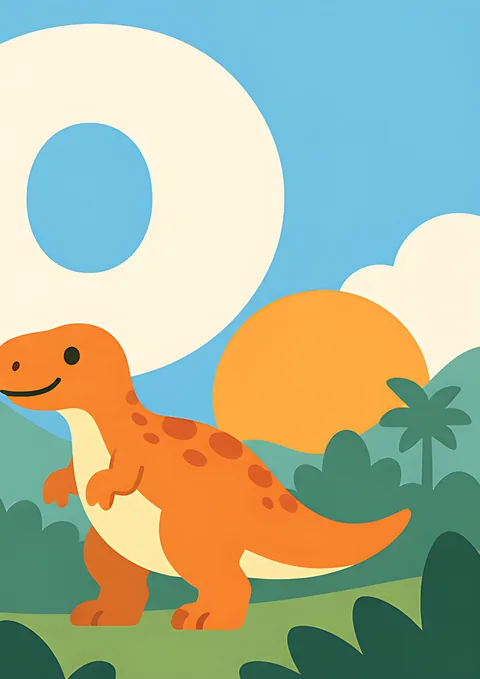 Dino Panorama · 4 of 4 poster, Wall panorama sheet