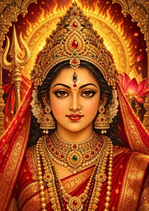 Divine Mother poster, Radiant devotional portrait