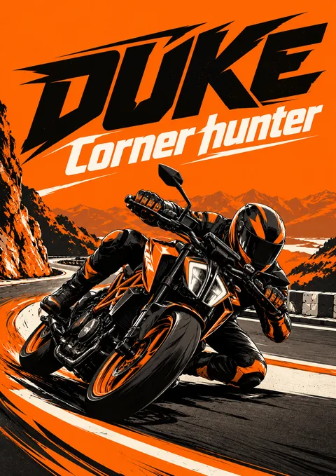 Duke: Corner Hunter poster, Bold action illustration