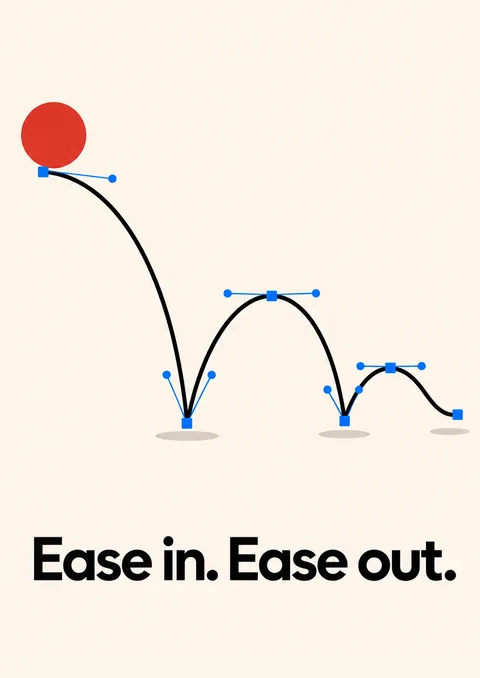 Ease In. Ease Out. poster, Bauhaus vector