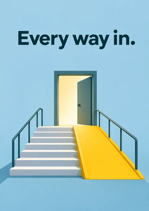 Every Way In poster, Flat illustration