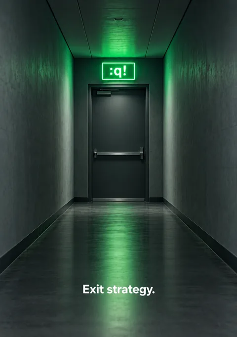 Exit Strategy poster, Architectural photograph
