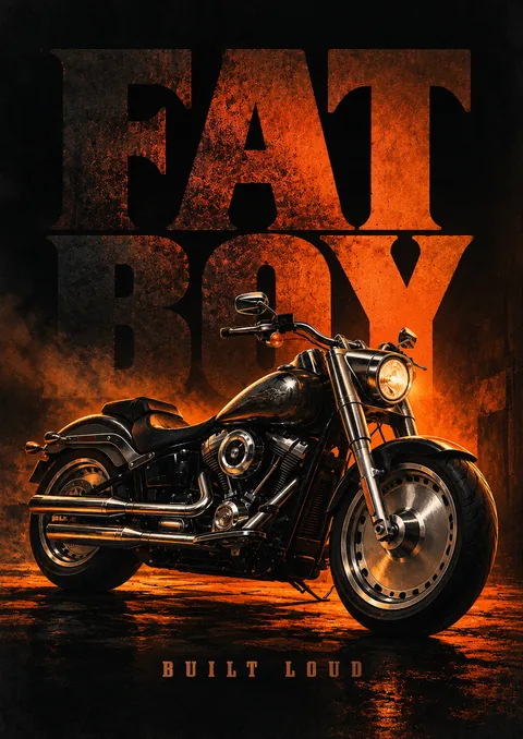 Fat Boy poster, Grunge poster