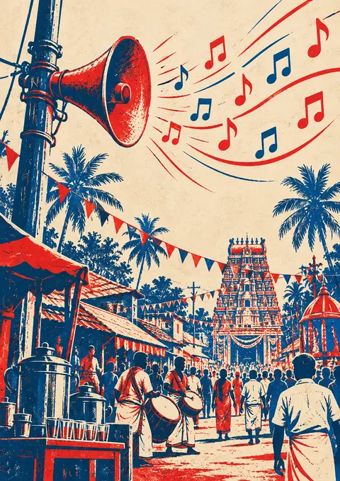 Festival Speaker poster, Two-colour screen print