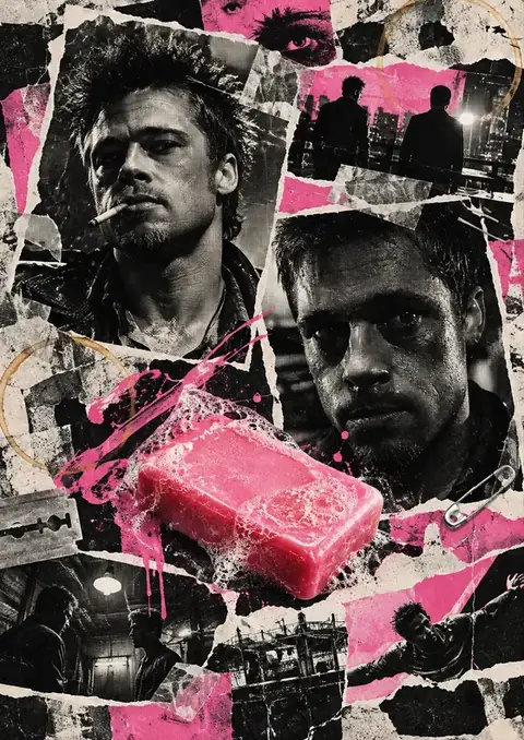 Fight Club poster, Punk photocopy collage