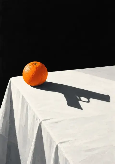 The Godfather poster, Painterly hyperreal still life