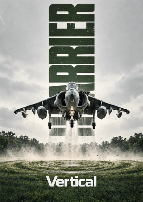 Harrier poster, Photo-real aviation poster