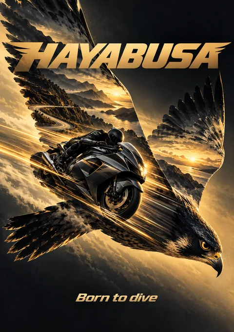 Hayabusa poster, Double-exposure illustration