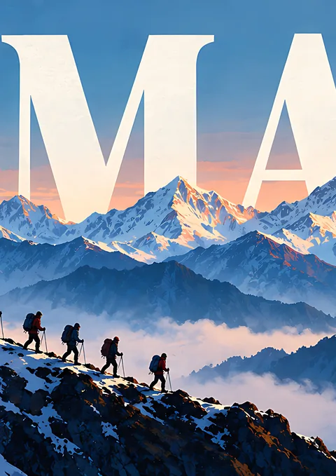 Himalaya Panorama · 2 of 4 poster, Wall panorama sheet