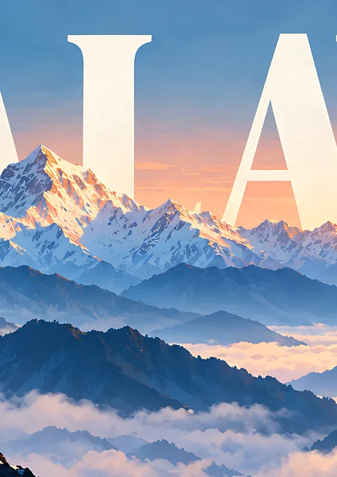 Himalaya Panorama · 3 of 4 poster, Wall panorama sheet