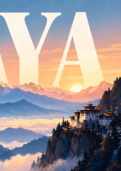 Himalaya Panorama · 4 of 4 poster, Wall panorama sheet