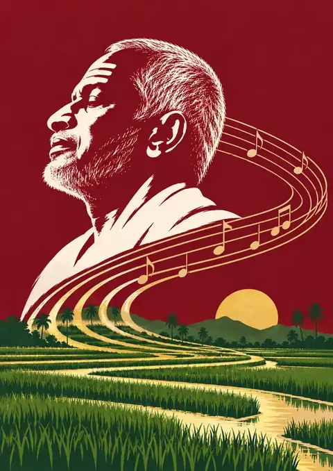 Ilaiyaraaja poster, Three-colour screen print