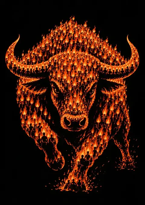 Jallikattu poster, Fiery screen print