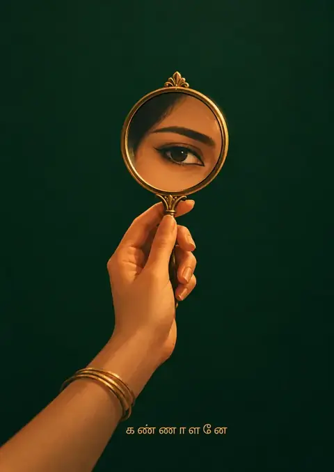 Kannalane poster, Deep green render, gold