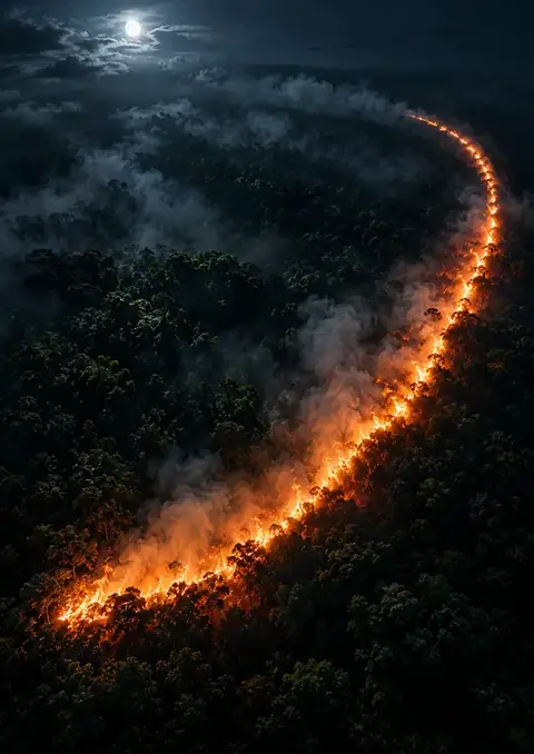 Kantara poster, Aerial night photography