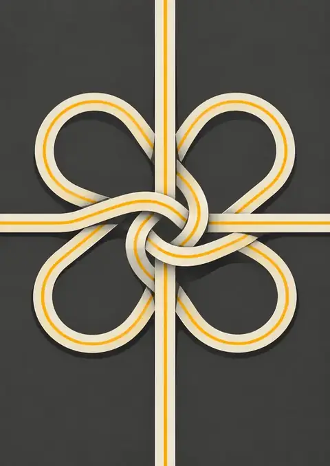 Kathipara poster, Flat vector, asphalt & marigold