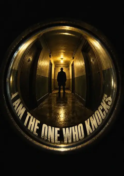 The Peephole poster, Fisheye composite with type
