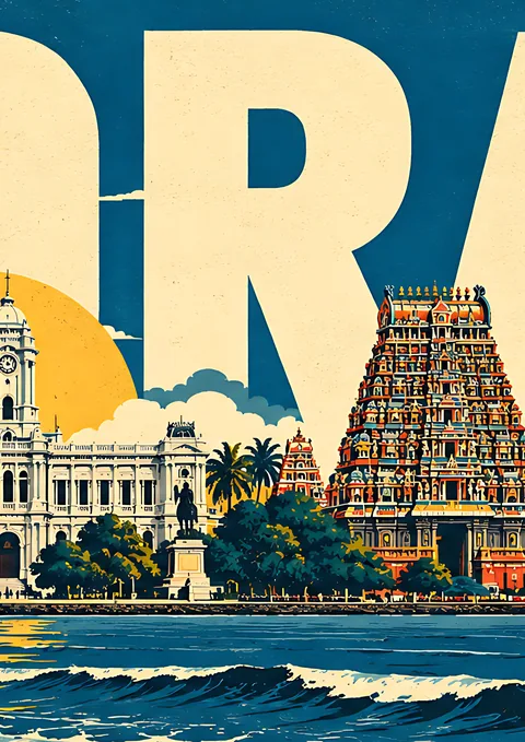 Madras Panorama · 3 of 4 poster, Wall panorama sheet