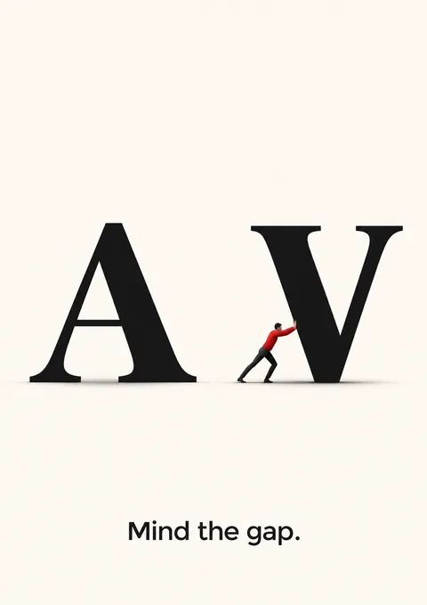 Mind the Gap poster, Typographic poster