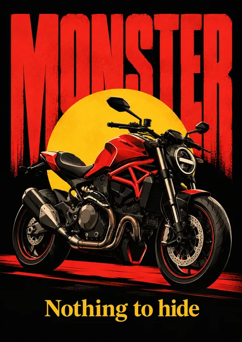 Monster poster, Bold screen print