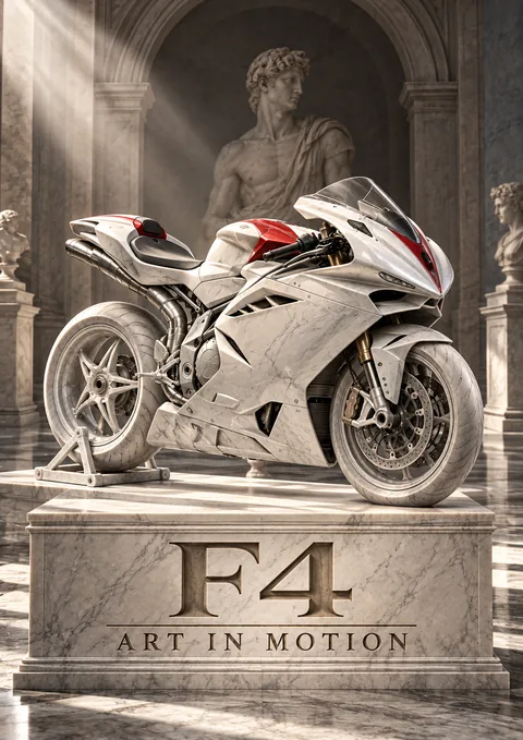 F4: Art in Motion poster, Marble sculpture render