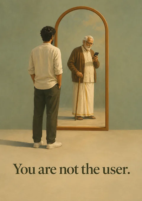 You Are Not the User poster, Painterly illustration