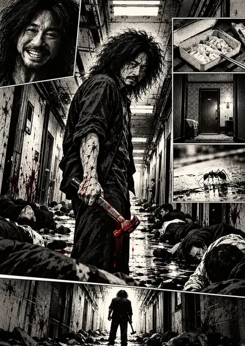 Oldboy poster, Black-and-white manga