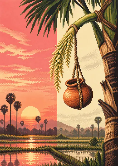 The Palm Pot poster, Pixel art