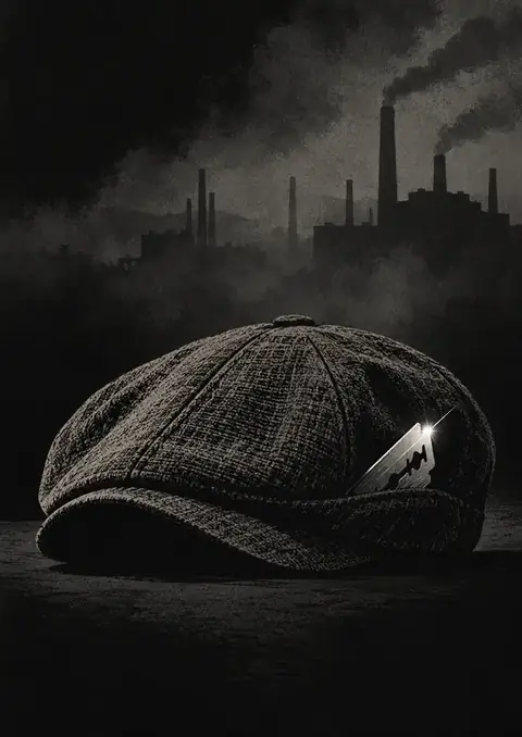 Peaky Blinders poster, Noir charcoal print
