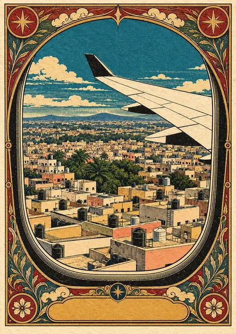 Coming Home poster, Art Nouveau tarot frame