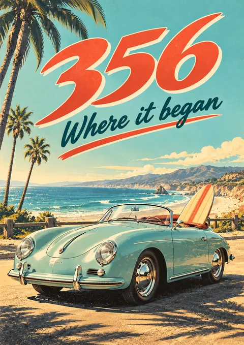356: Where It Began poster, Retro travel poster