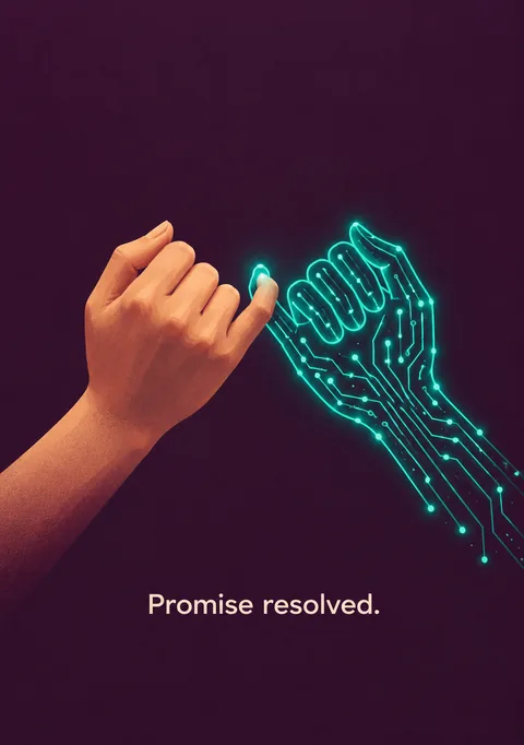 Promise Resolved poster, Minimal vector