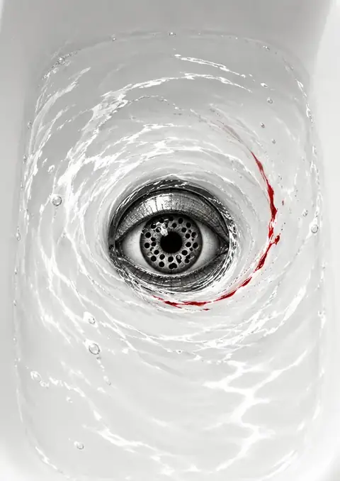 Psycho poster, Monochrome photo-surrealism