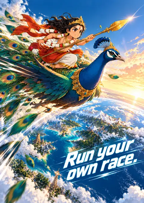 Run Your Own Race poster, Anime key visual