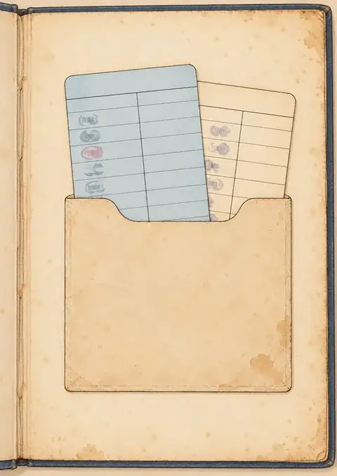 Same Book poster, Pastel line art, aged paper